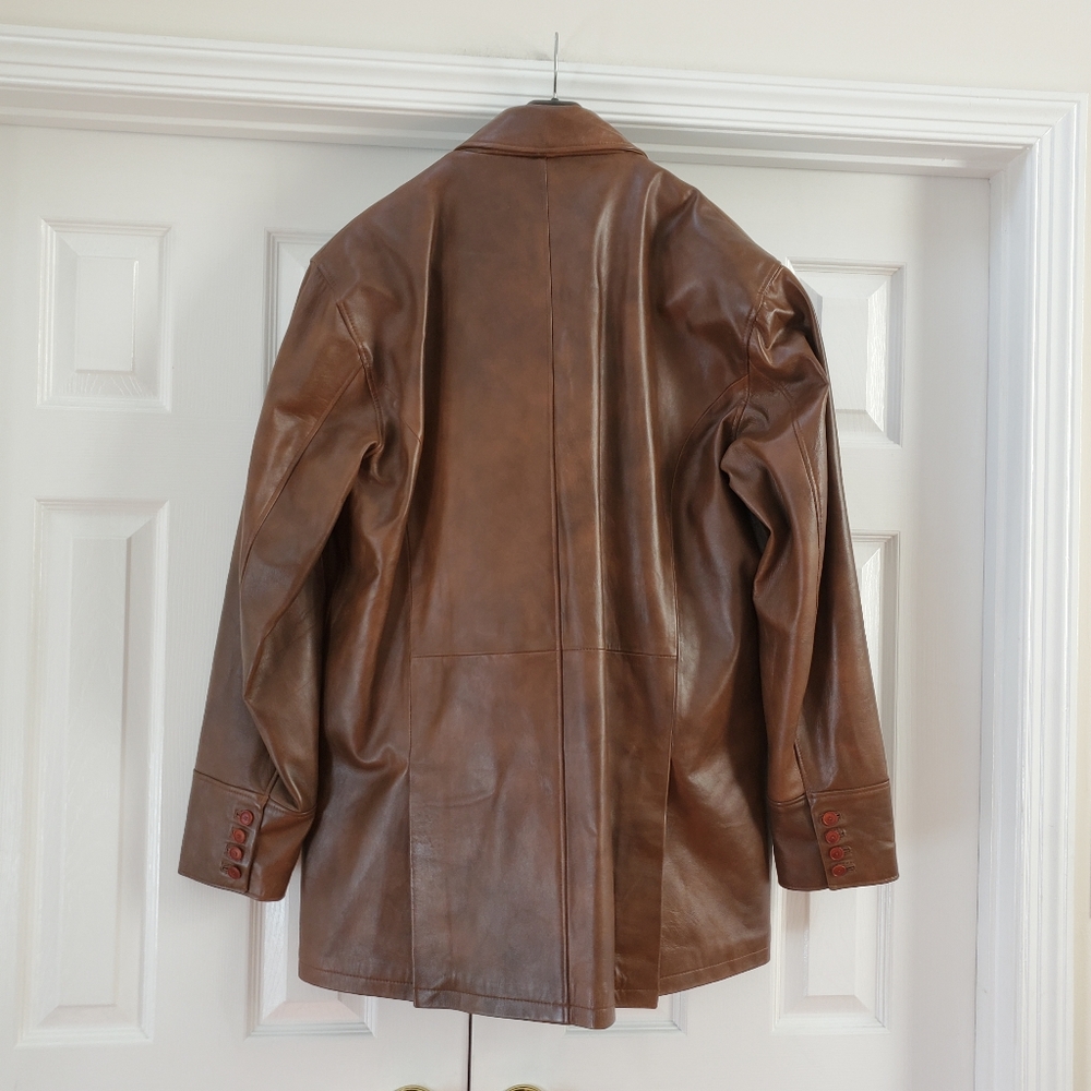 Leathercult Brown Leather Patchwork Jacket 50 - image 3